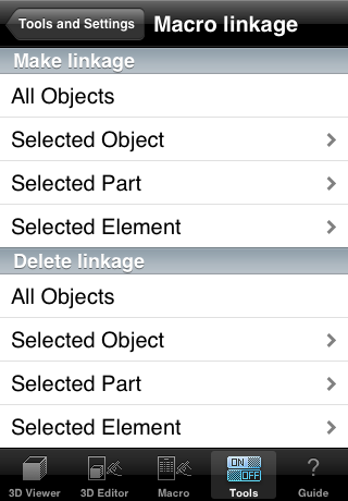 select macro linkage type