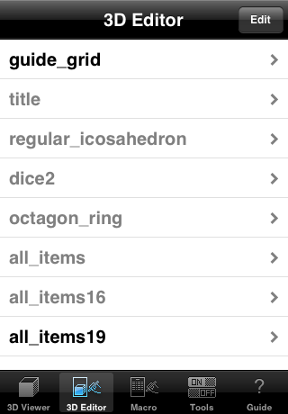 object list