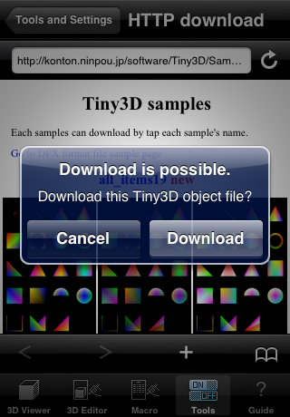 Tiny3D format file download