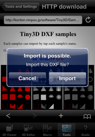 DXF file import